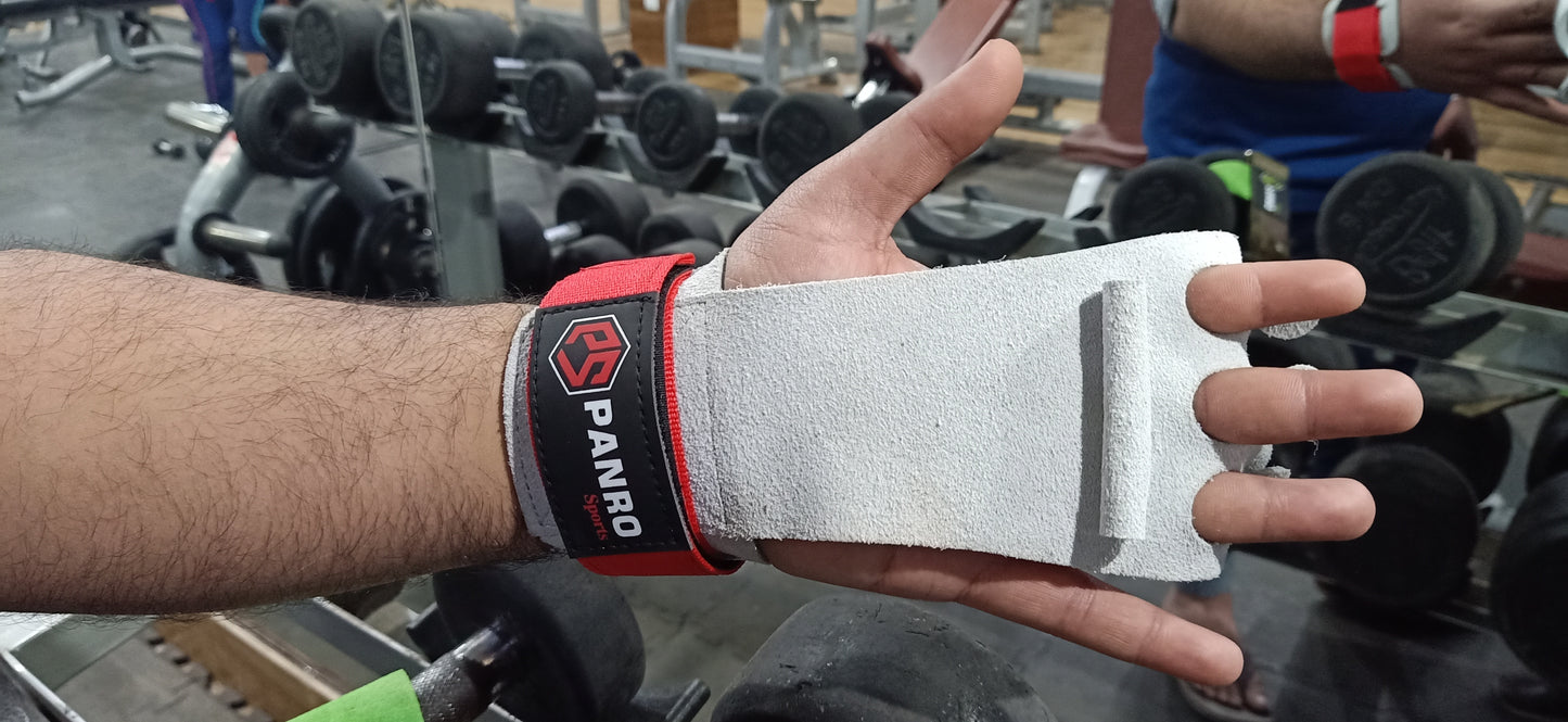 PALM PROTECTORS LEATHER WHITE