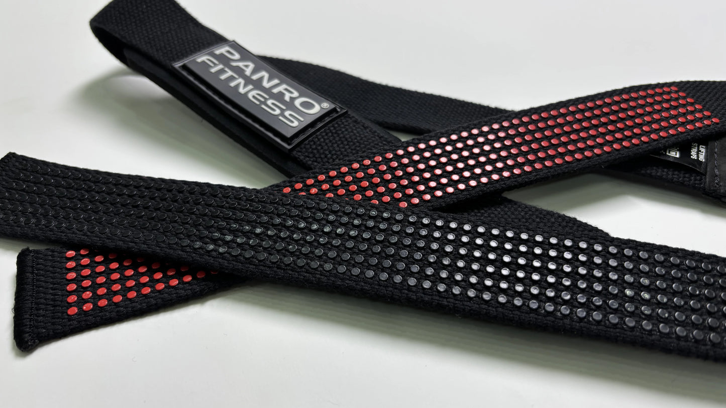 Lifting Straps Red Dotted