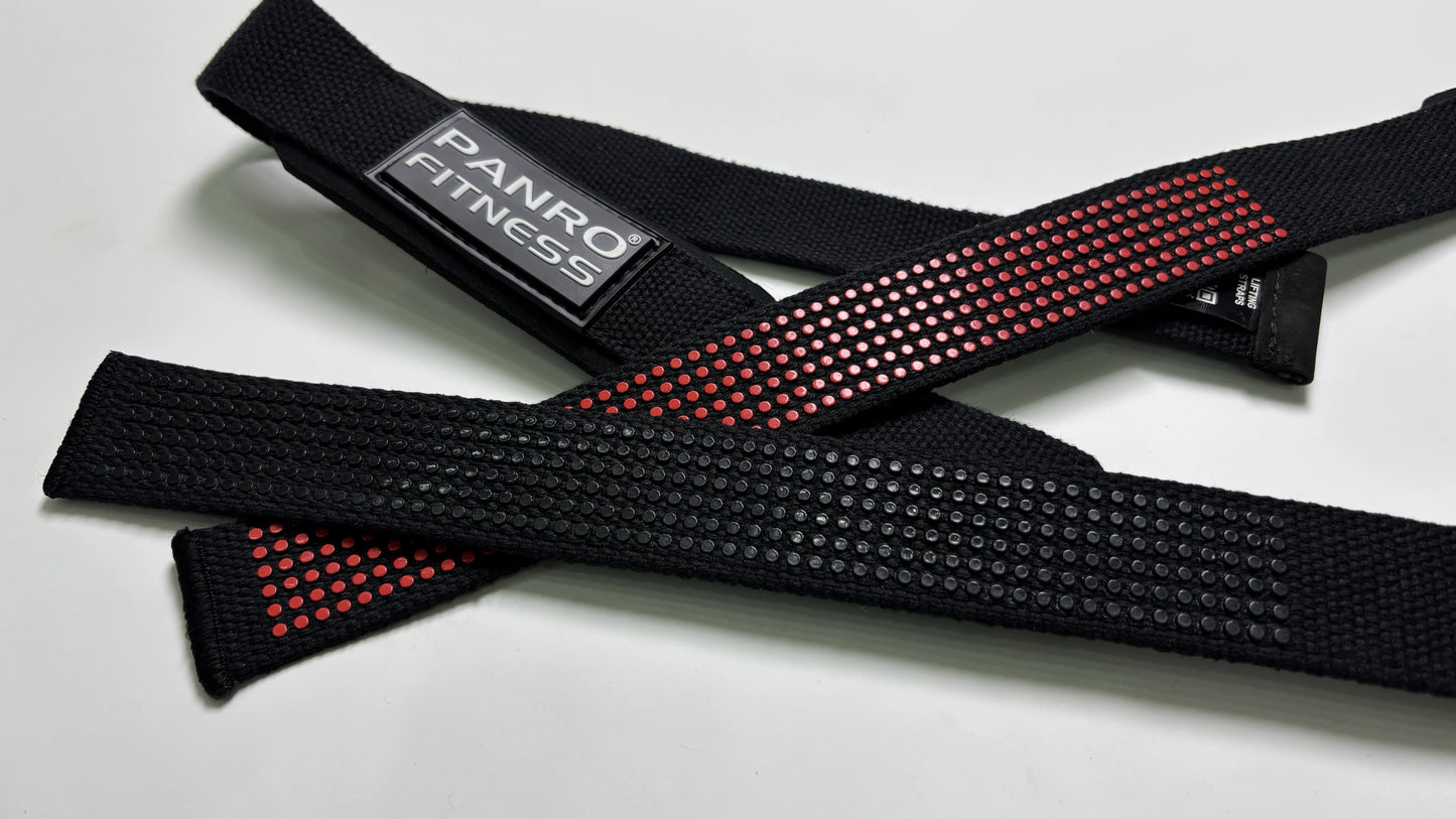 Lifting Straps Red Dotted