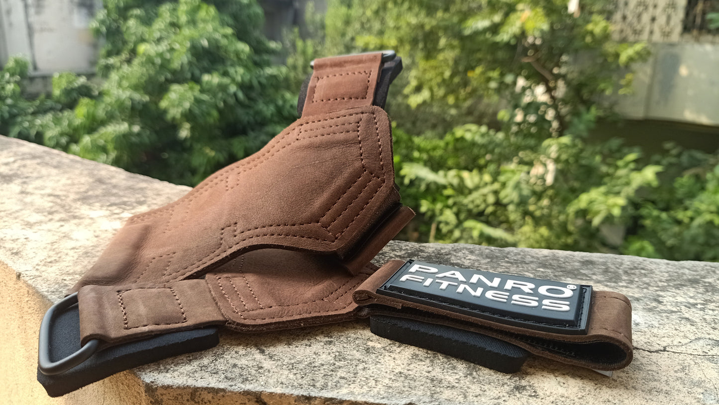 Leather Hand Grips BROWN